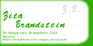 zita brandstein business card